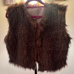 Faux Fur Brown Vest